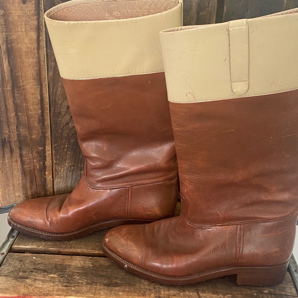 Vintage Leather Boots - Chelsea Cobbler  -Size 41 made in Italy